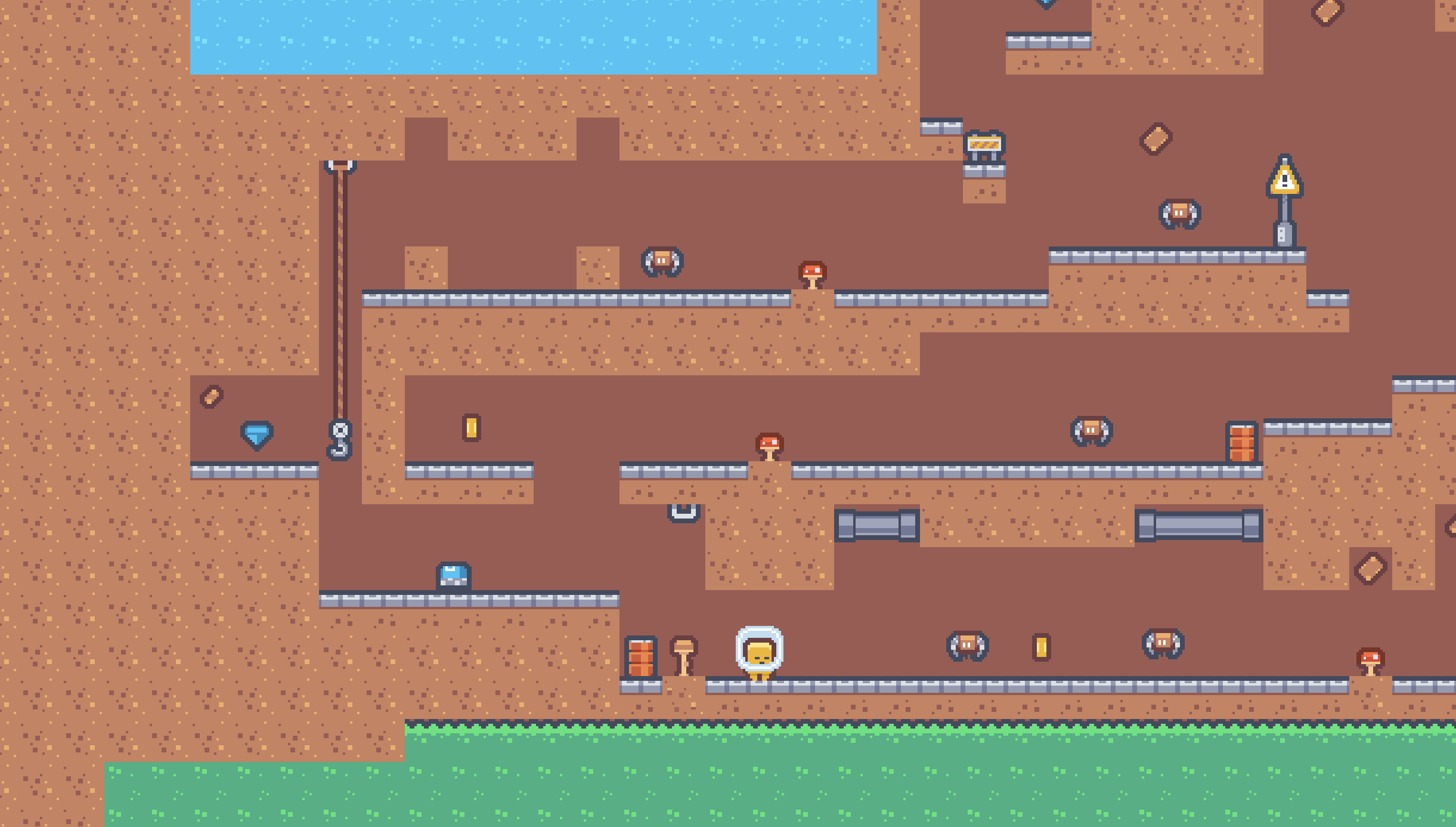 Alien Miner’s first playable level